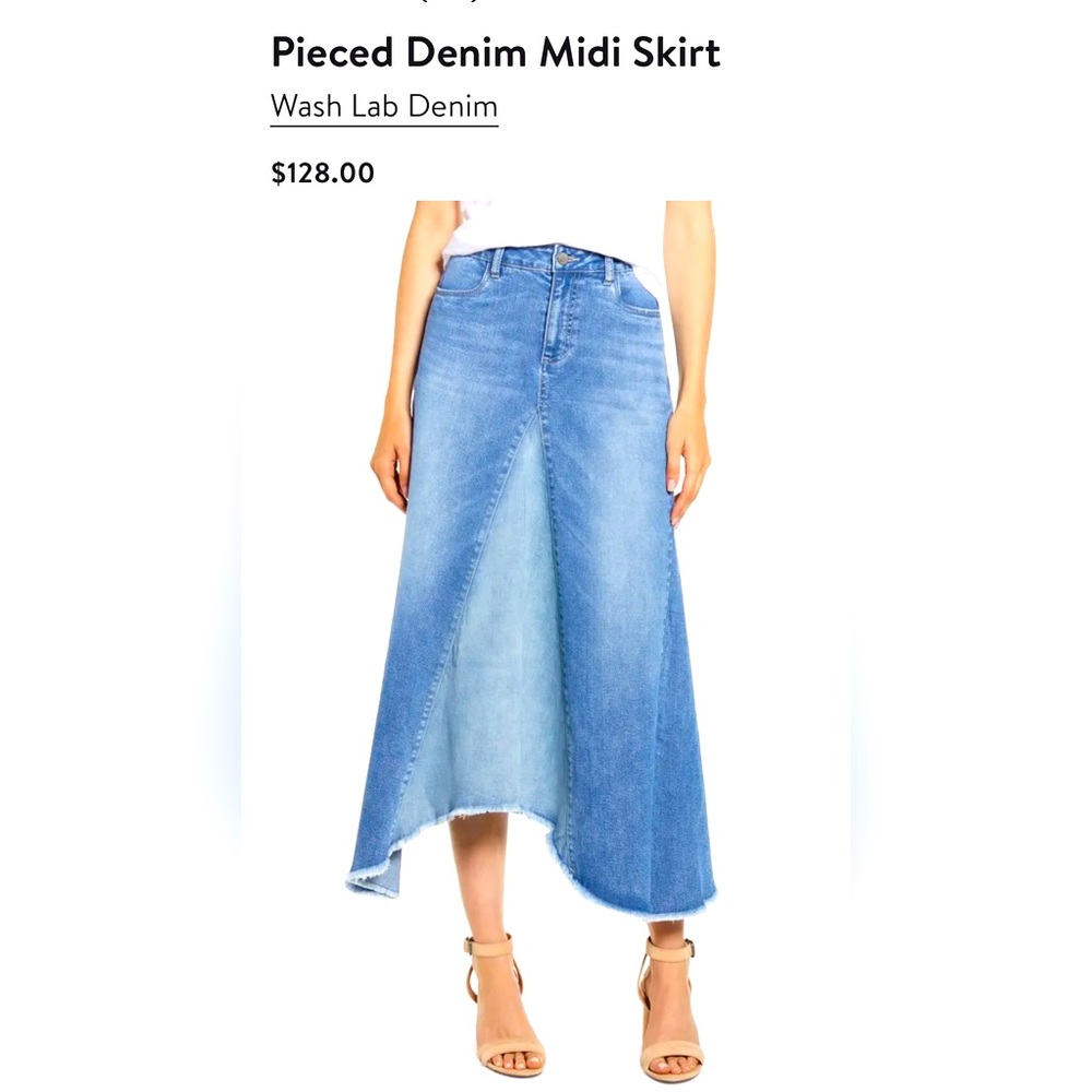 Wash Lab long denim skirt NWOT size 27